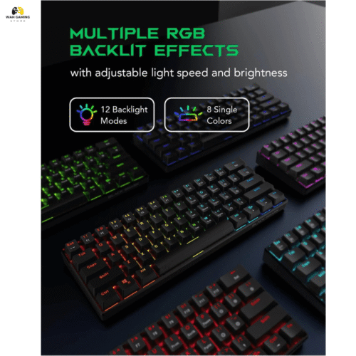 Black Shark Sixgill K4 RGB 60% Mechanical Wired Gaming Keyboard - Image 2