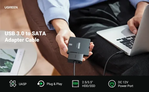 USB 3.0 SATA Hard Drive Adapter – External HDD/SSD Converter with UASP Support - Image 2