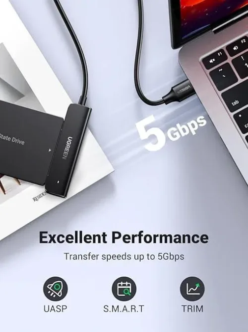 USB 3.0 SATA Hard Drive Adapter – External HDD/SSD Converter with UASP Support - Image 6