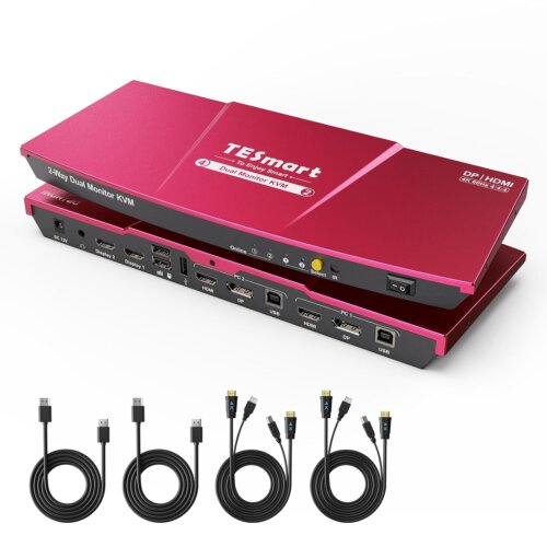 TESmart HDK0402A1U Dual Monitor KVM Switch