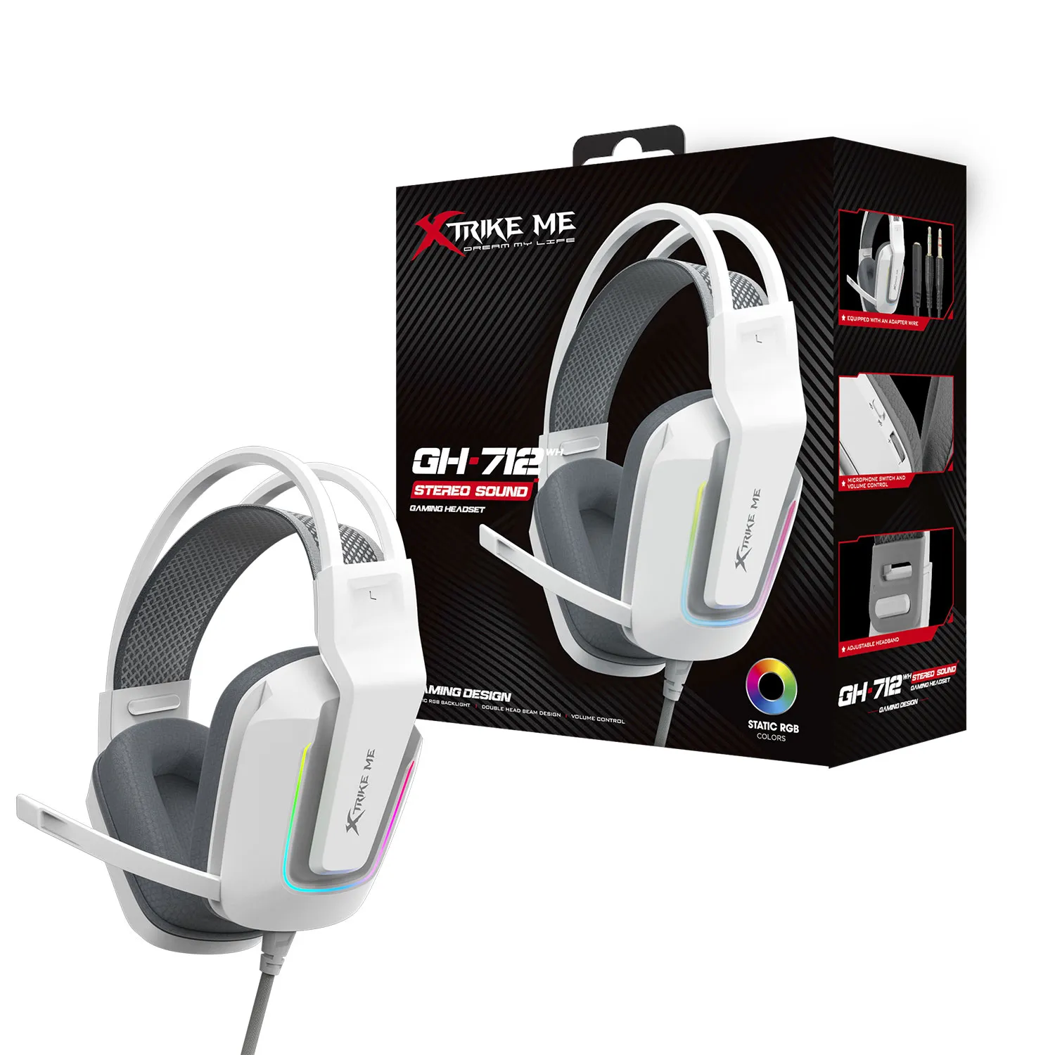 Xtrike Me GH-712 RGB Gaming Headset - Image 3