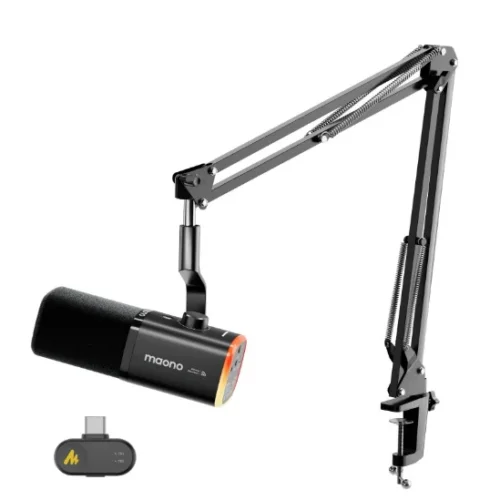 PD100W Wireless Podcast Microphone with Stand