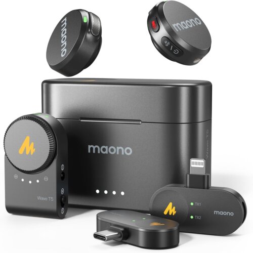 Maono Wave T5 PA3 Wireless Mic – Type-C & Lightning