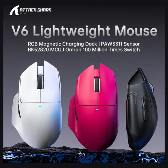 Attack Shark V6 Wireless Gaming Mouse