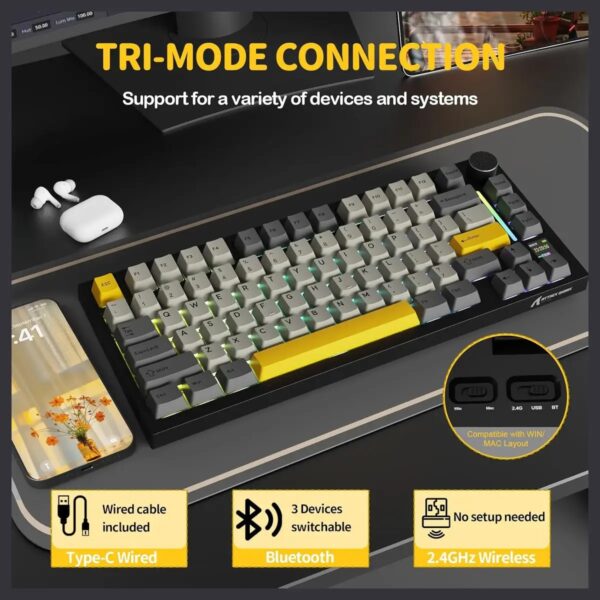 Attack Shark X820 Ultra Wireless Mechanical Keyboard — view 4